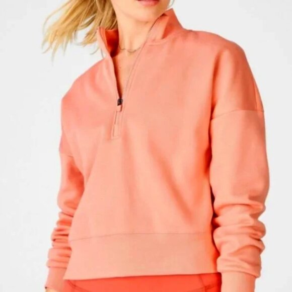 Fabletics Catarina Mock Neck Half Zip Pullover - L - Picture 1 of 9